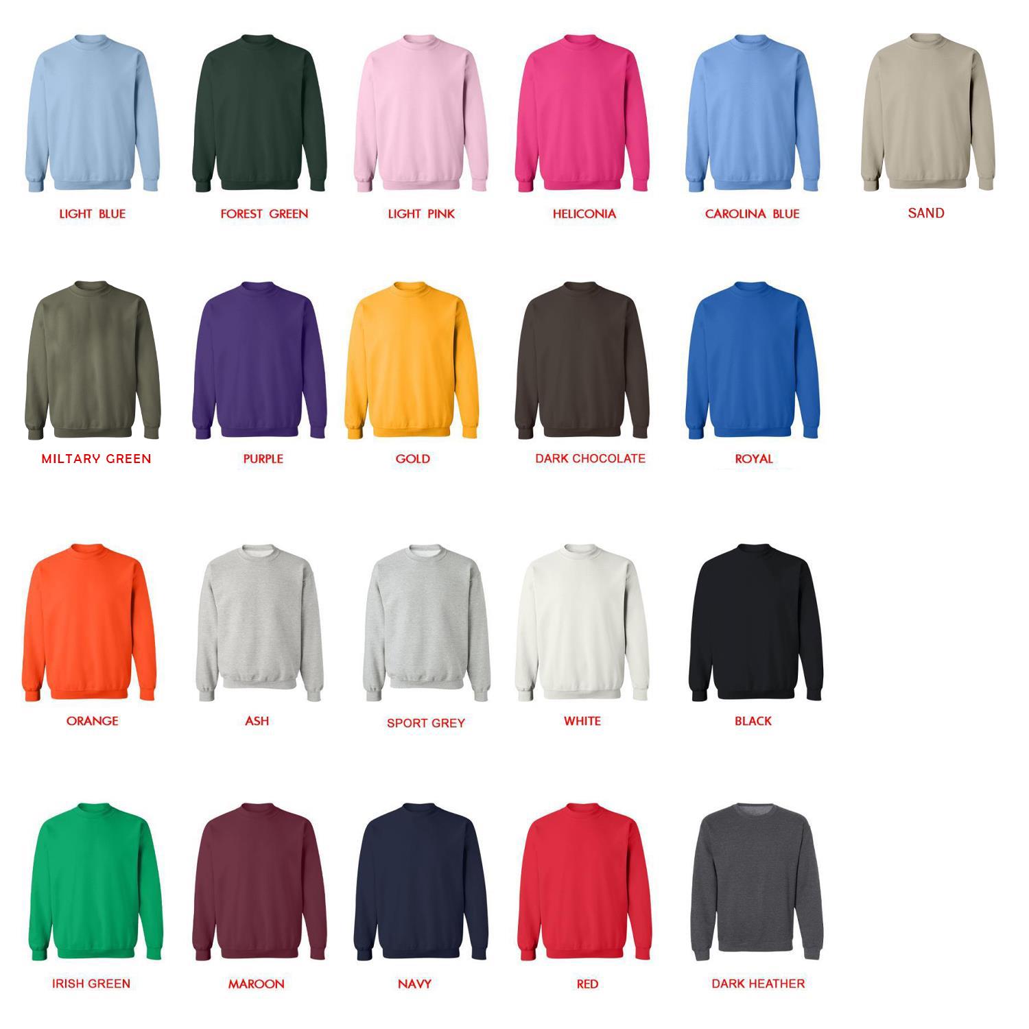 sweatshirt color chart - Gundam Stuff