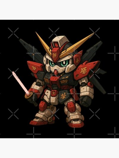 Alternative view of Chibi Mecha Gundam Throw Pillow
