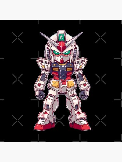 Alternative view of Gundam Chibi Throw Pillow