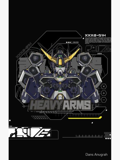 Alternative view of Gundam Heavy Arms Shower Curtain