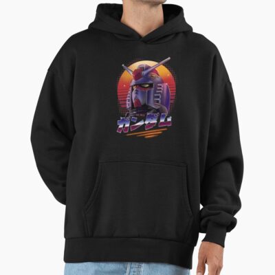 Alternative view of Retro 80s Rx 78 2 Gundam Hoodie