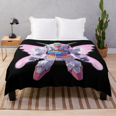 Gundam Chibi Wings Throw Blanket