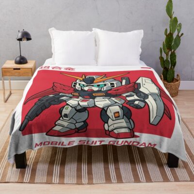 Chibi Gundam Throw Blanket