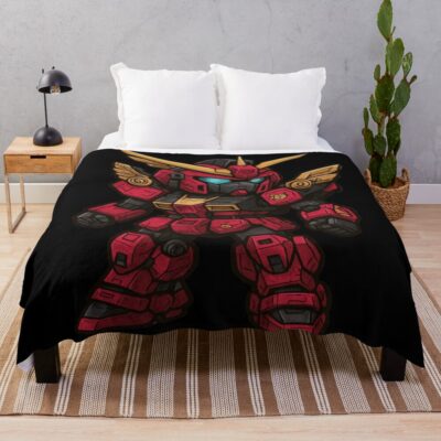 Chibi Gundam Falcon Throw Blanket