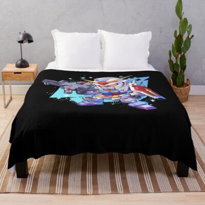Gundam Chibi Cute Throw Blanket