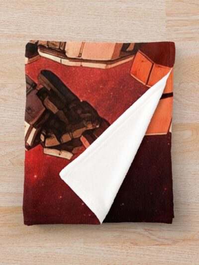 Alternative view of Red Gundam Sword Light Throw Blanket