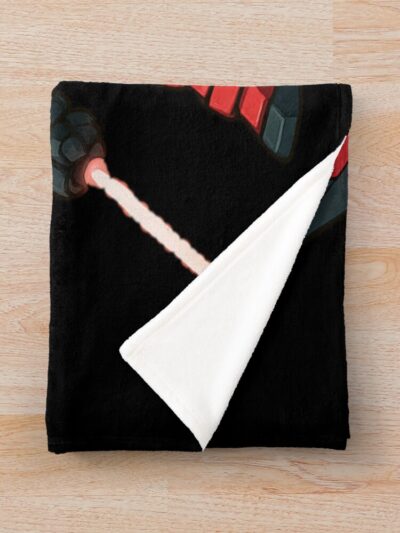 Alternative view of Chibi Gundam Red Throw Blanket