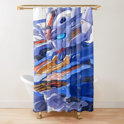 Gundam Inspired Mecha Robot Shower Curtain