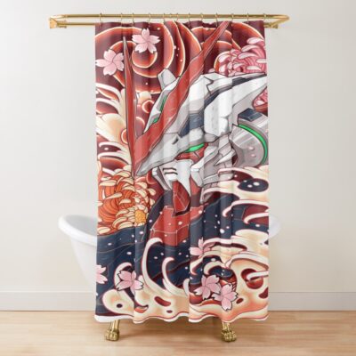 Astray Red Frame Gundam Tattoo Shower Curtain