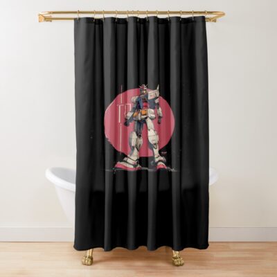 Gundam Z Robot Shower Curtain