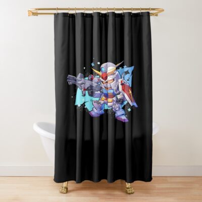 Gundam Chibi Cute Shower Curtain