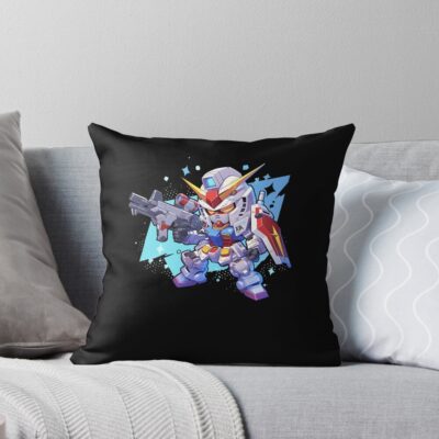 Gundam Chibi Cute Throw Pillow