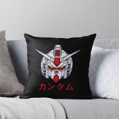 Gundam Rx78 Pixel Throw Pillow